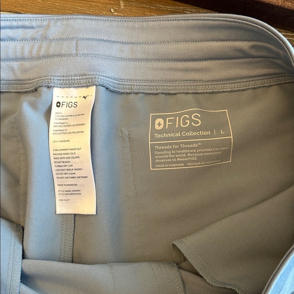 Figs Dusty Blue Zamora Joggers - Picture 3 of 3
